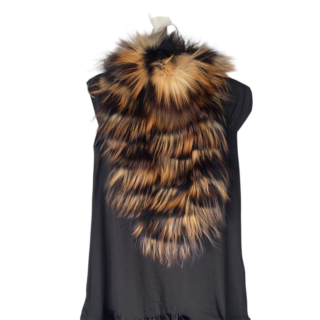 フェンディ　高級　ティペット　ファー　毛皮　マフラー　ストール　フォックス