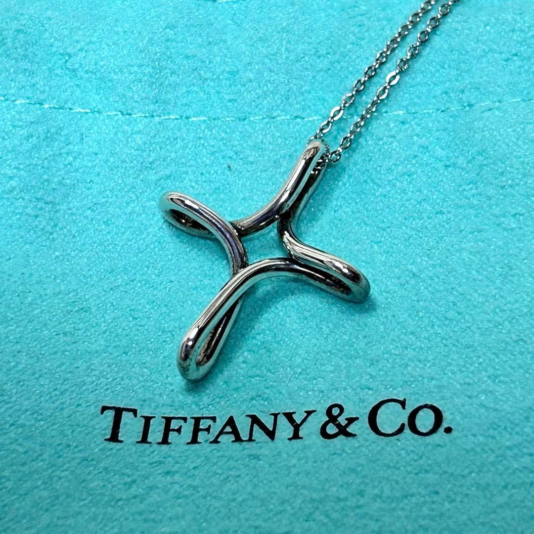 【美品】TIFFANYクロスインフィニティ エルサペレッティ 社外チェーン