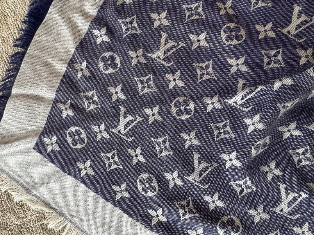 LOUIS VUITTON モノグラムストール ネイビー