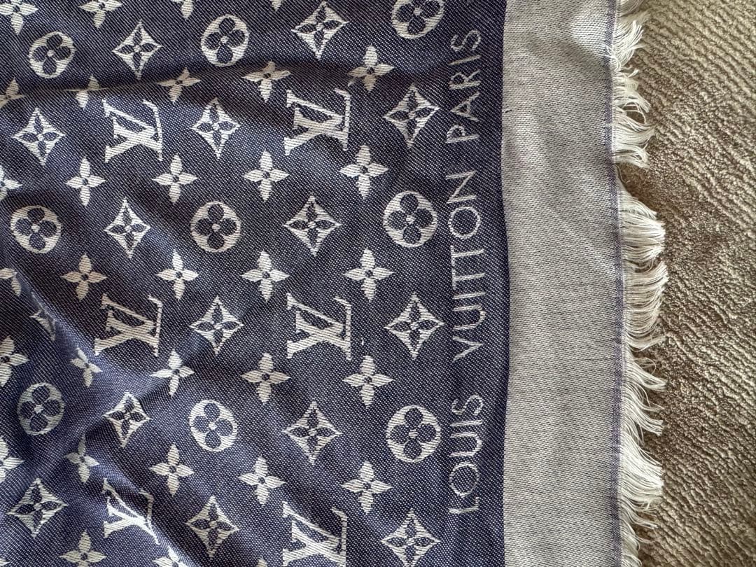 LOUIS VUITTON モノグラムストール ネイビー