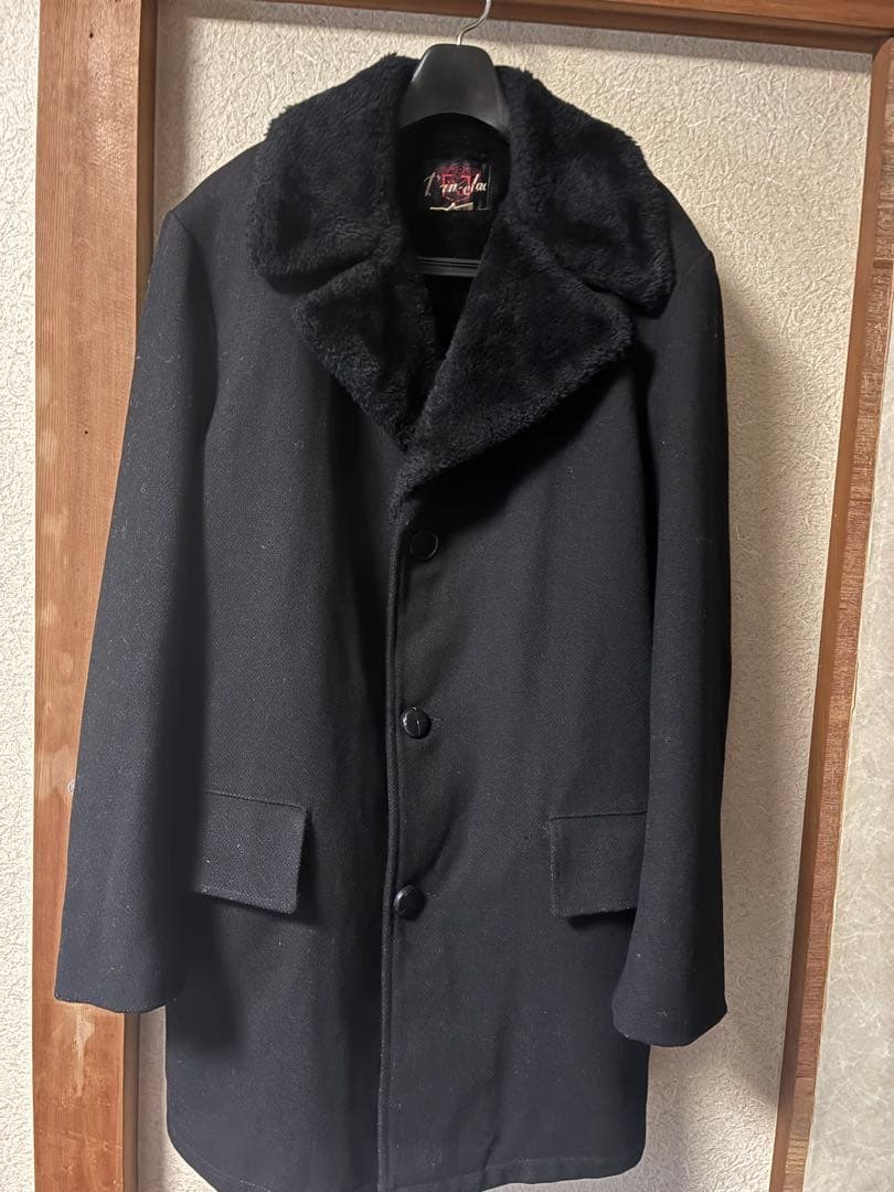 60s ギャングコート　ブラック