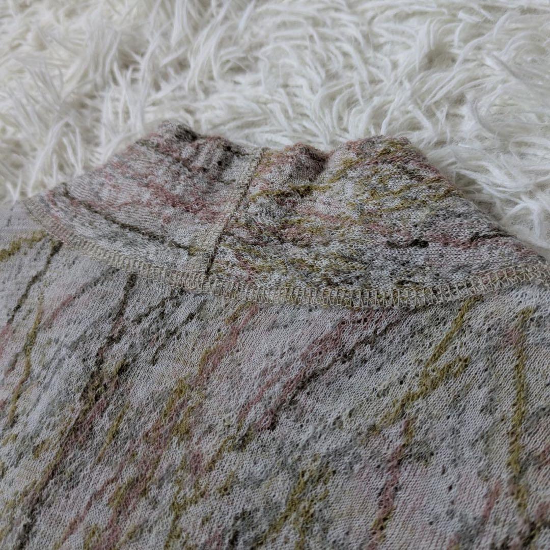 JURGEN LEHL/ヨーガンレール　ウールスクラッチ　チュニック　白灰　M