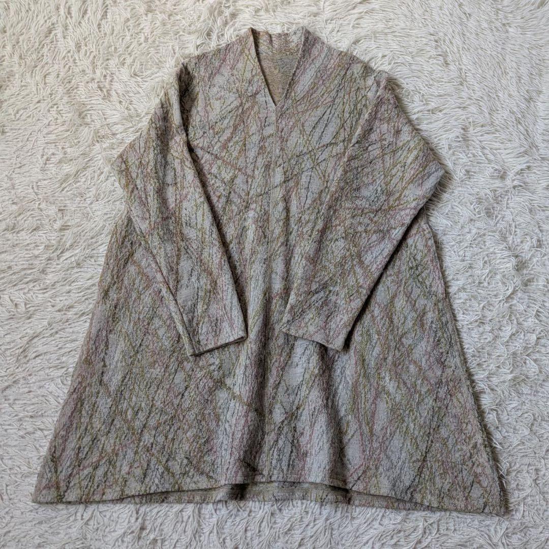 JURGEN LEHL/ヨーガンレール　ウールスクラッチ　チュニック　白灰　M