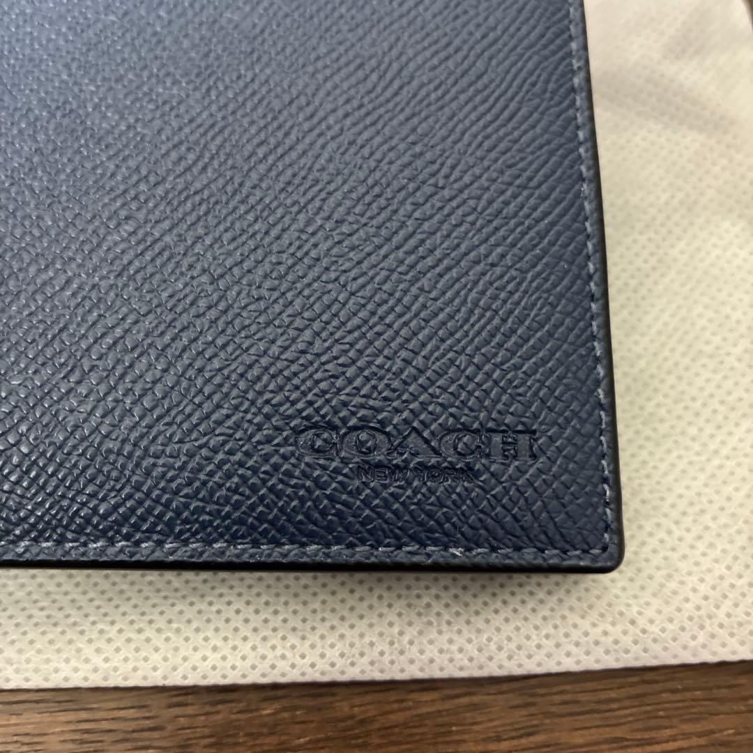 COACH コーチ　CU371　クロスグレインレザー　二つ折り財布　未使用品