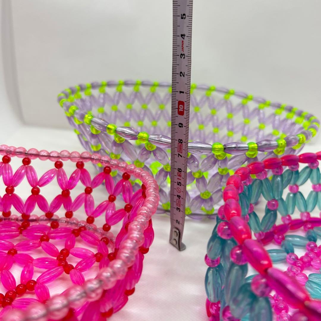 スイマー　ビーズカゴ　レトロ　中古　店舗用　7個セット