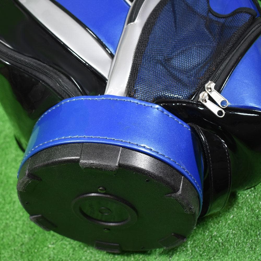 KASCO/キャスコ ゴルフ キャディバッグ【ブルー/ブラック/シルバー】美品！