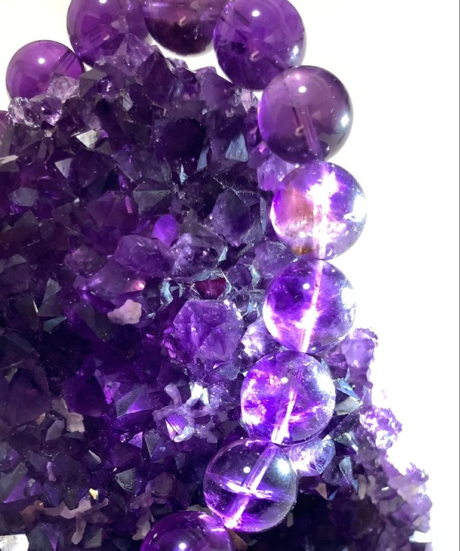 ウルグアイ産アメトリン　ブレスレット　ウルグアイ産アメジスト原石　セット