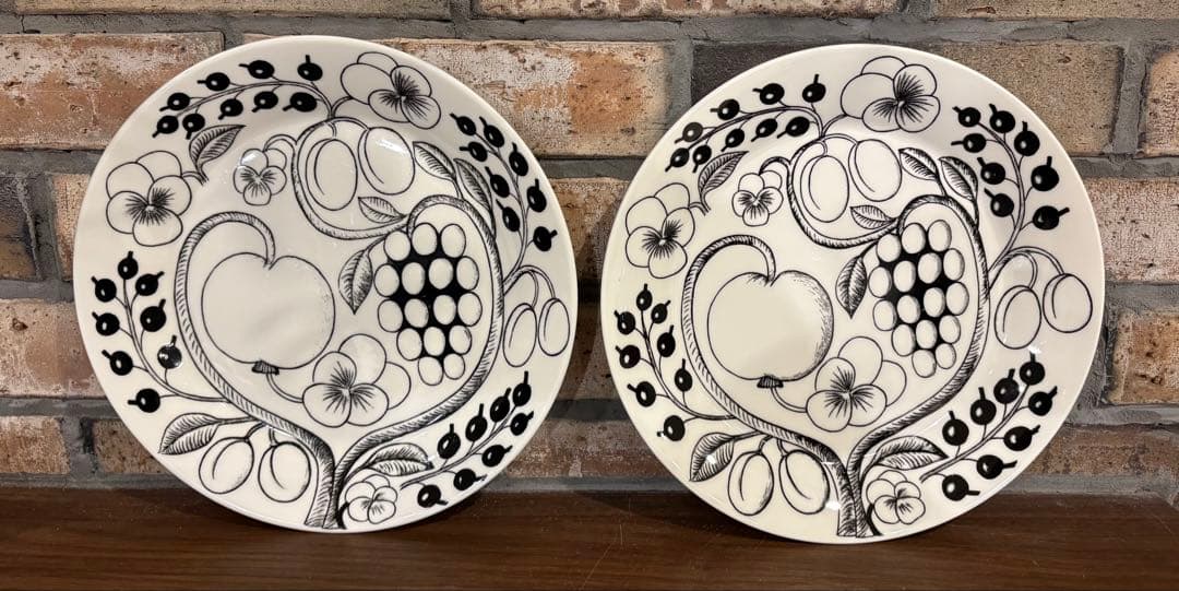 Arabia アラビア　ブラックパラティッシプレート 26cm 2枚セット