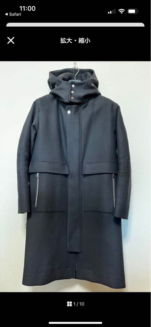 Herno フード付き黒ジャケット