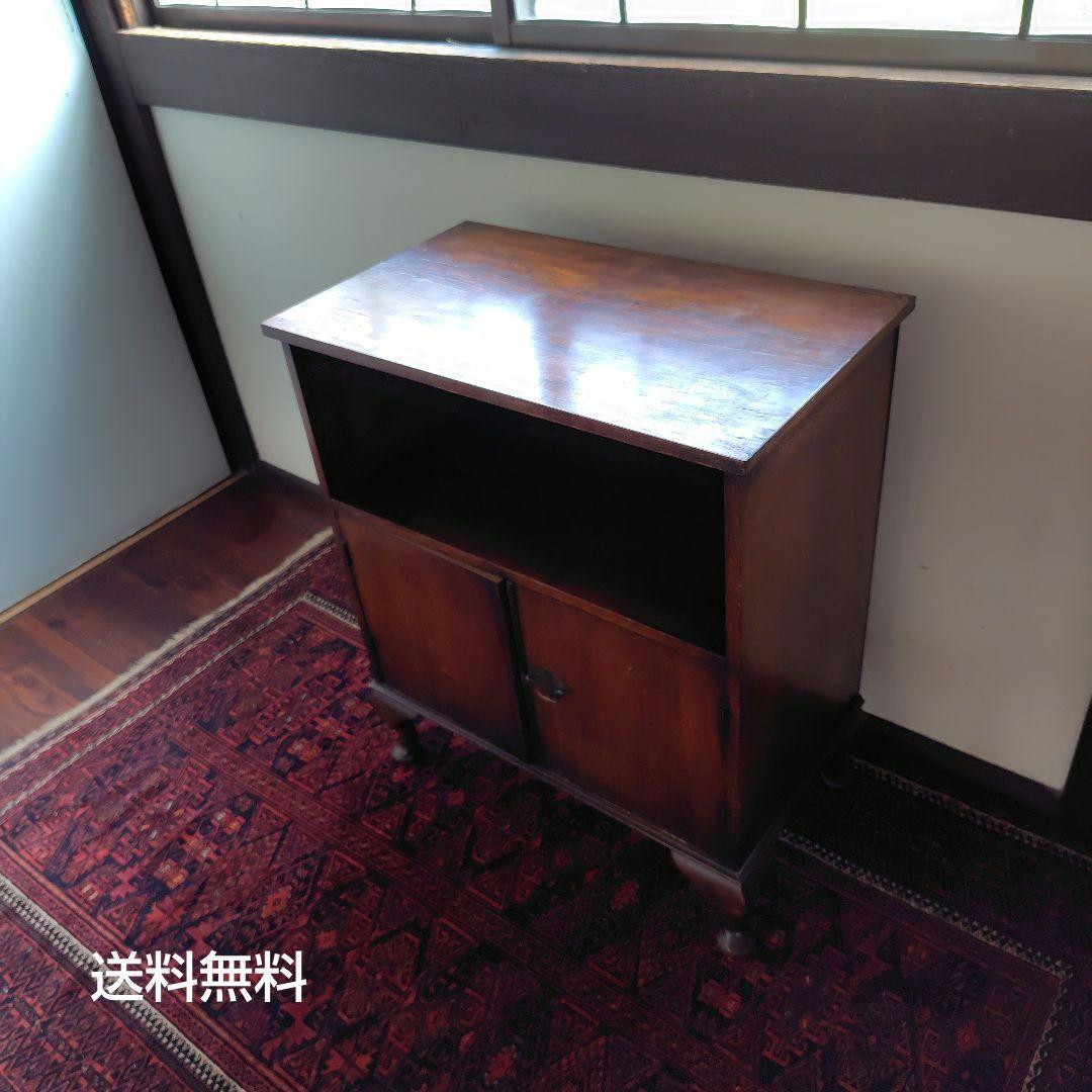 イギリス　ビンテージ　木製キャビネット 収納付き