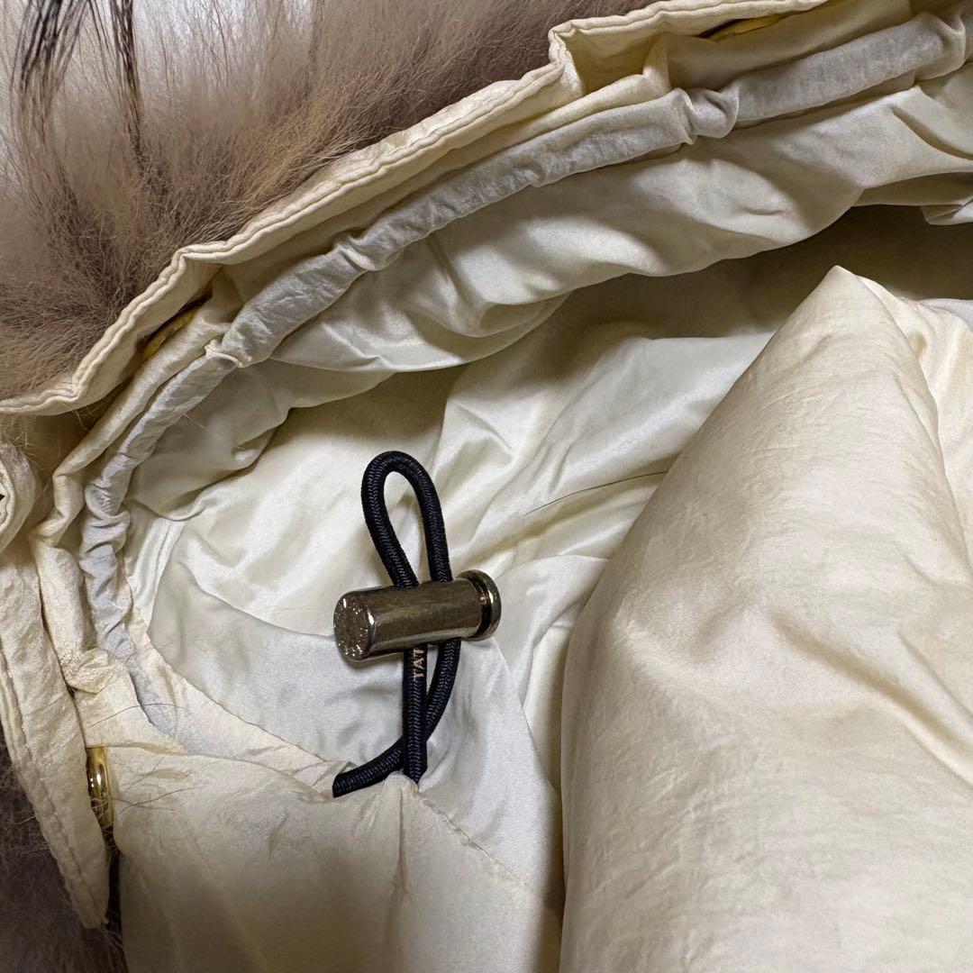 タトラス ORSIERA オルシエラ　ダウンベスト アイボリー ラクーンファー2