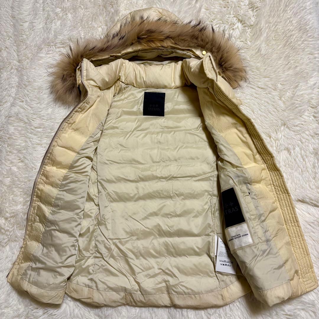 タトラス ORSIERA オルシエラ　ダウンベスト アイボリー ラクーンファー2