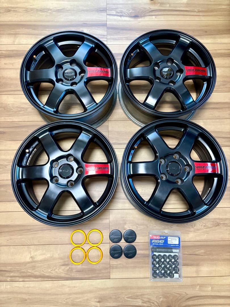 16インチ7J+47 114.3 5穴 Rays仕様Raysナット ハブリング付