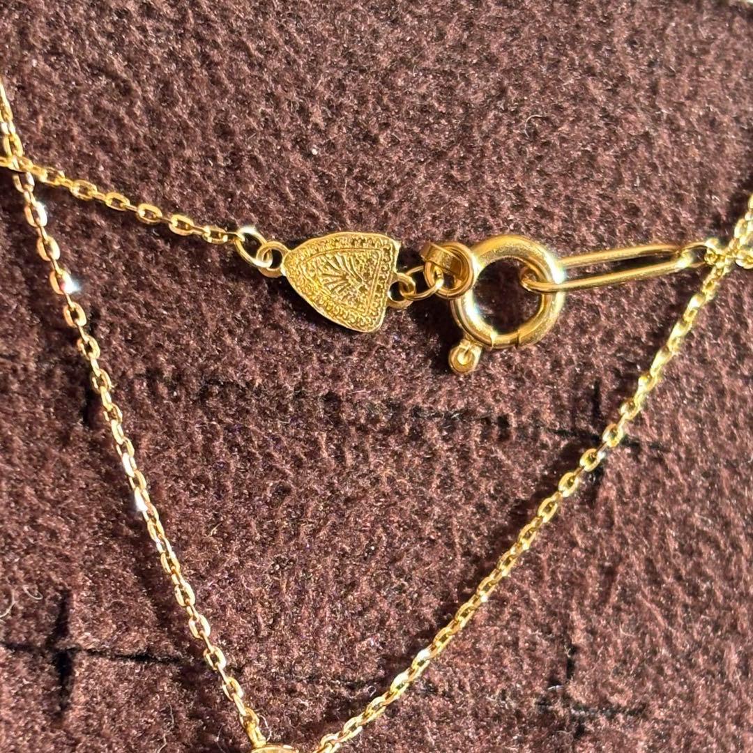 agete◎K18ダイヤモンドネックレス 0.1ct