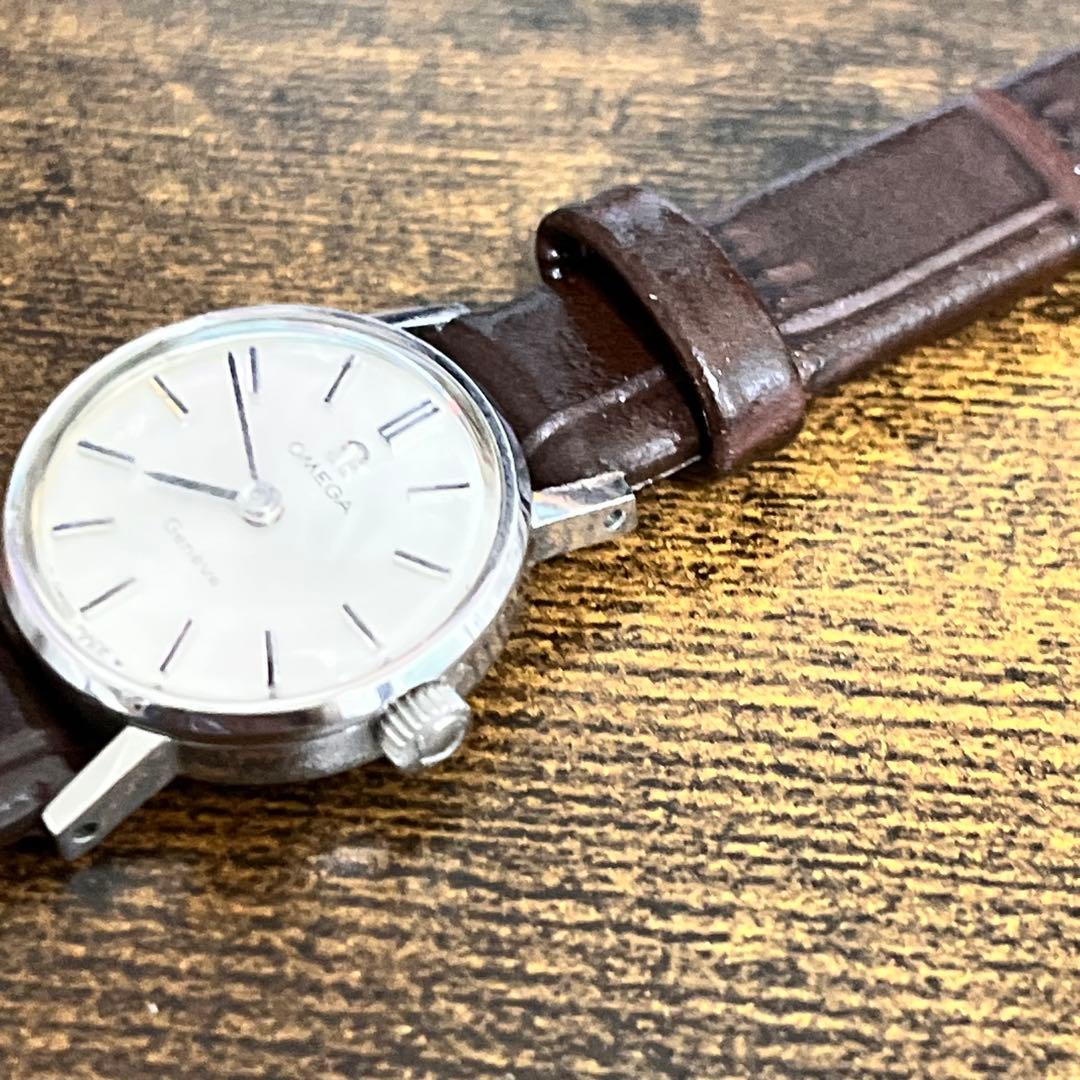 【OMEGA】Geneve オメガ 手巻き ヴィンテージ【稼働品】ベルト交換済み