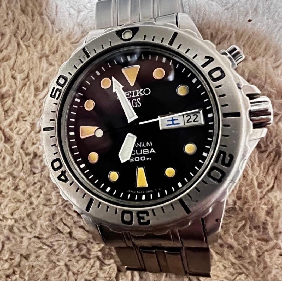 希少　ビンテージ品 スキューバダイバー　チタニウム トロピカルダイヤル