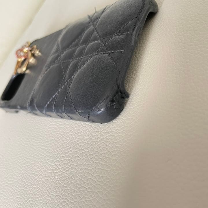 Dior iPhoneケース 12/12pro ラムスキン ブラック