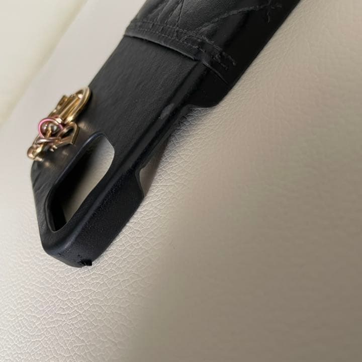Dior iPhoneケース 12/12pro ラムスキン ブラック