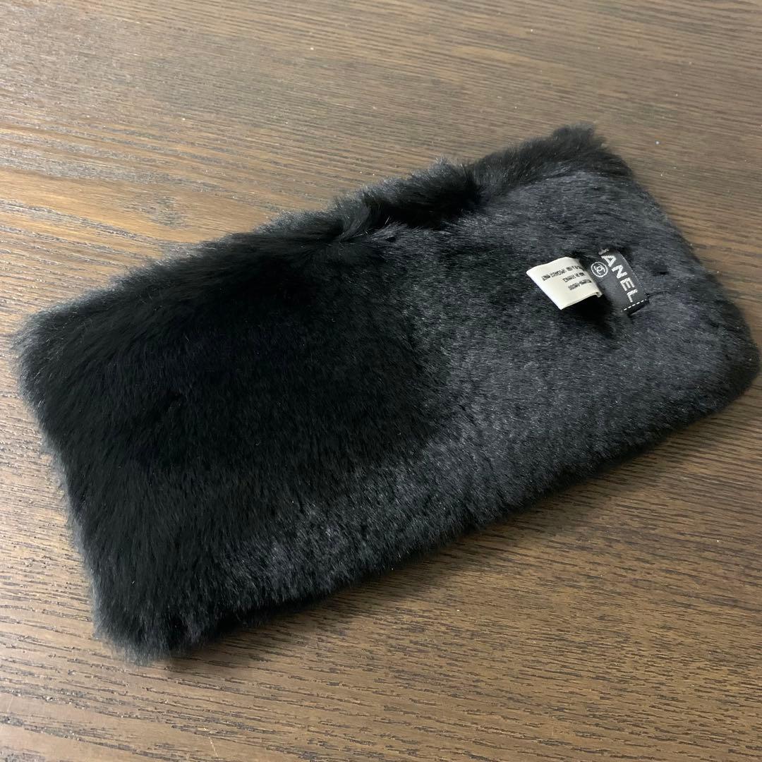 新品未使用　ヴィンテージシャネル　ラパンファー　アームウォーマー　リストバンド