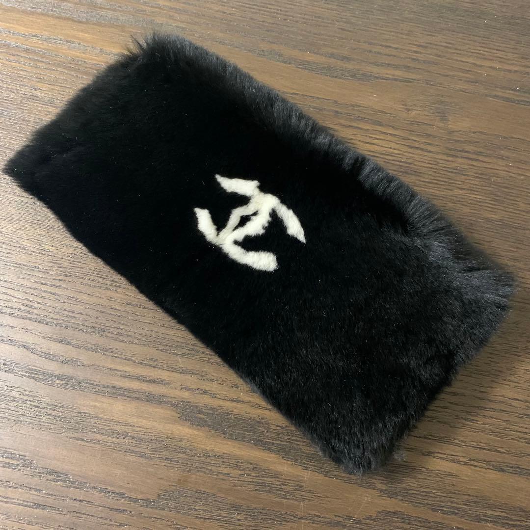 新品未使用　ヴィンテージシャネル　ラパンファー　アームウォーマー　リストバンド