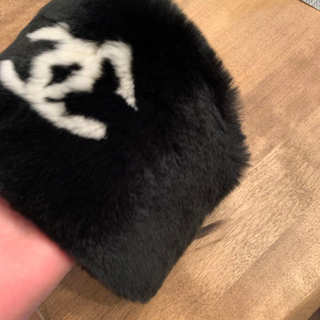 新品未使用　ヴィンテージシャネル　ラパンファー　アームウォーマー　リストバンド