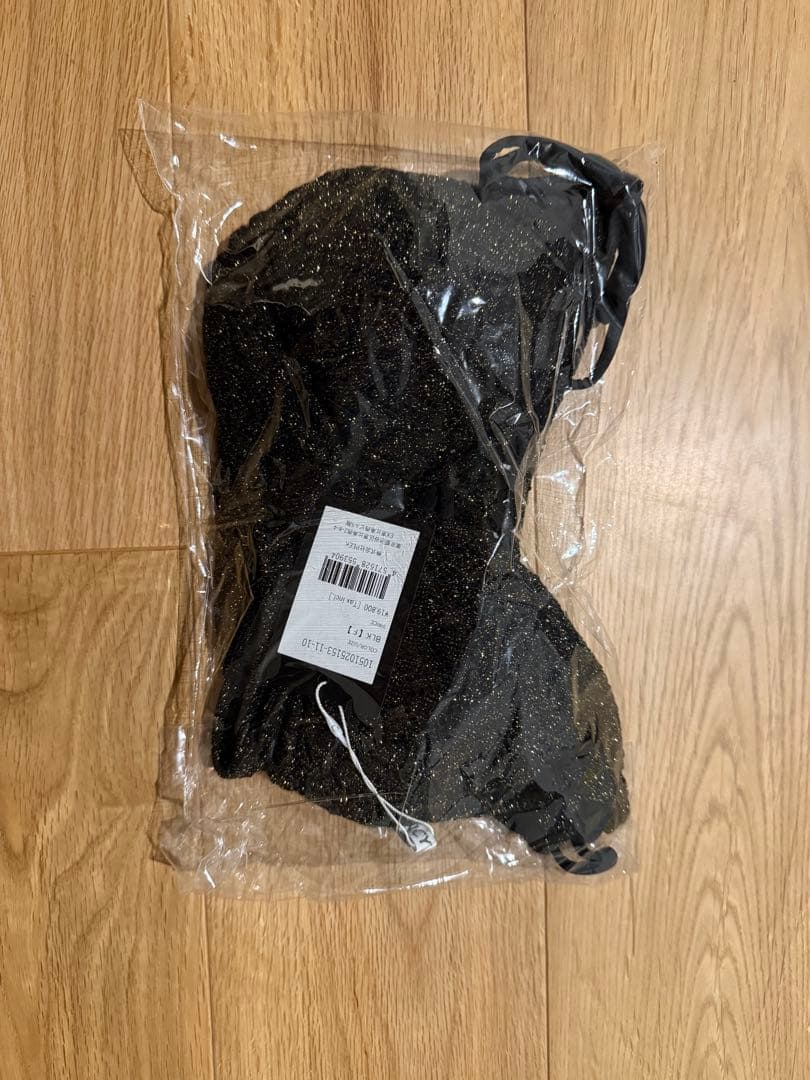 ALENCYラメニットビキニ　BLACK