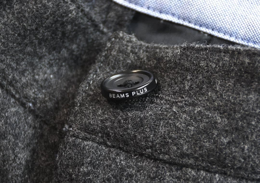 百名品！BEAMS PLUS　ウールフランネル・2プリーツスラックスパンツL