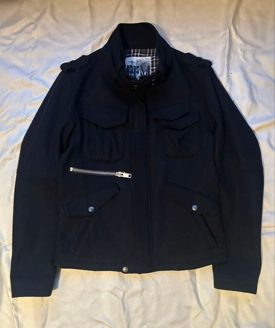 PPFM M-65モチーフ ブラック ウールジャケット 短丈 archive