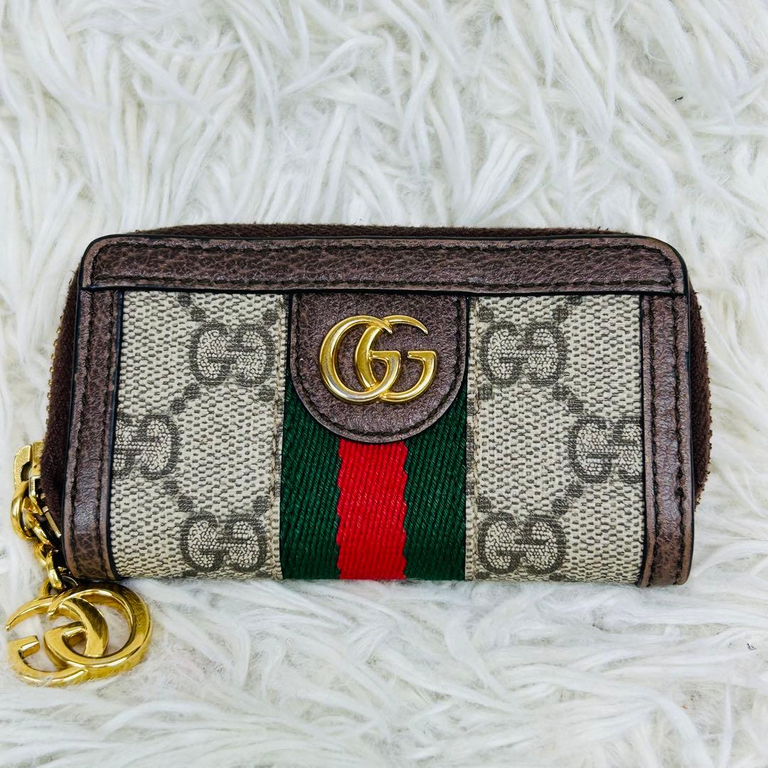 ✨美品 グッチ オフィディア GGキーケース Gキーフック 523157