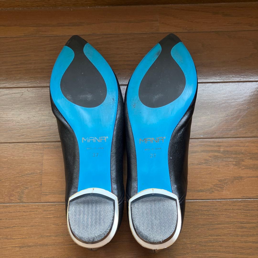 【美品】MANAふかふかバブーシュ BL 37size 23.5㌢