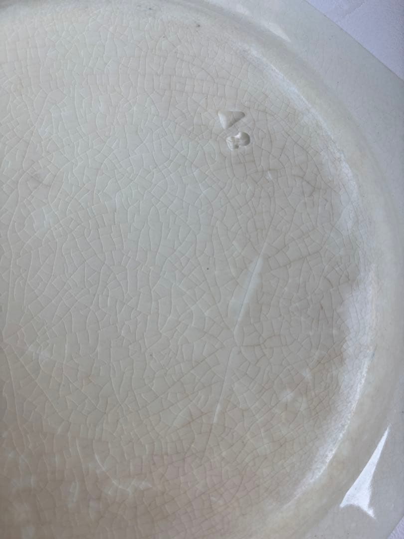 クレイユモントロー 20cm オクトゴナル プレート フランスアンティーク