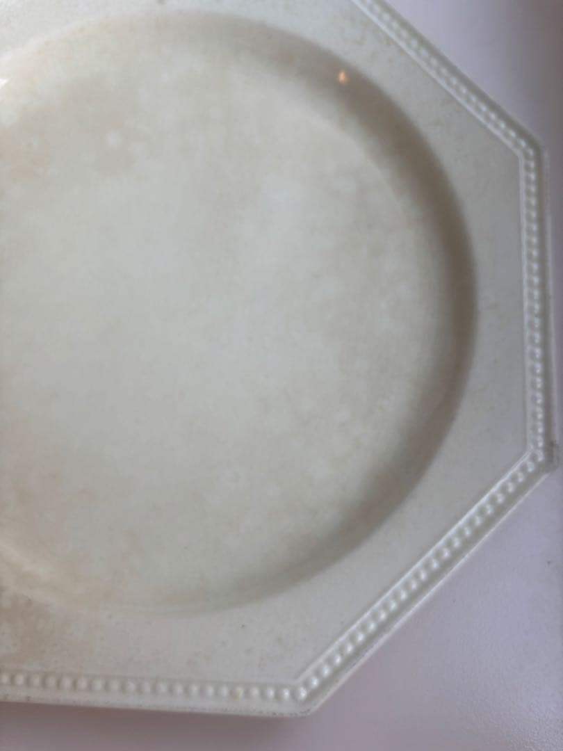 クレイユモントロー 20cm オクトゴナル プレート フランスアンティーク