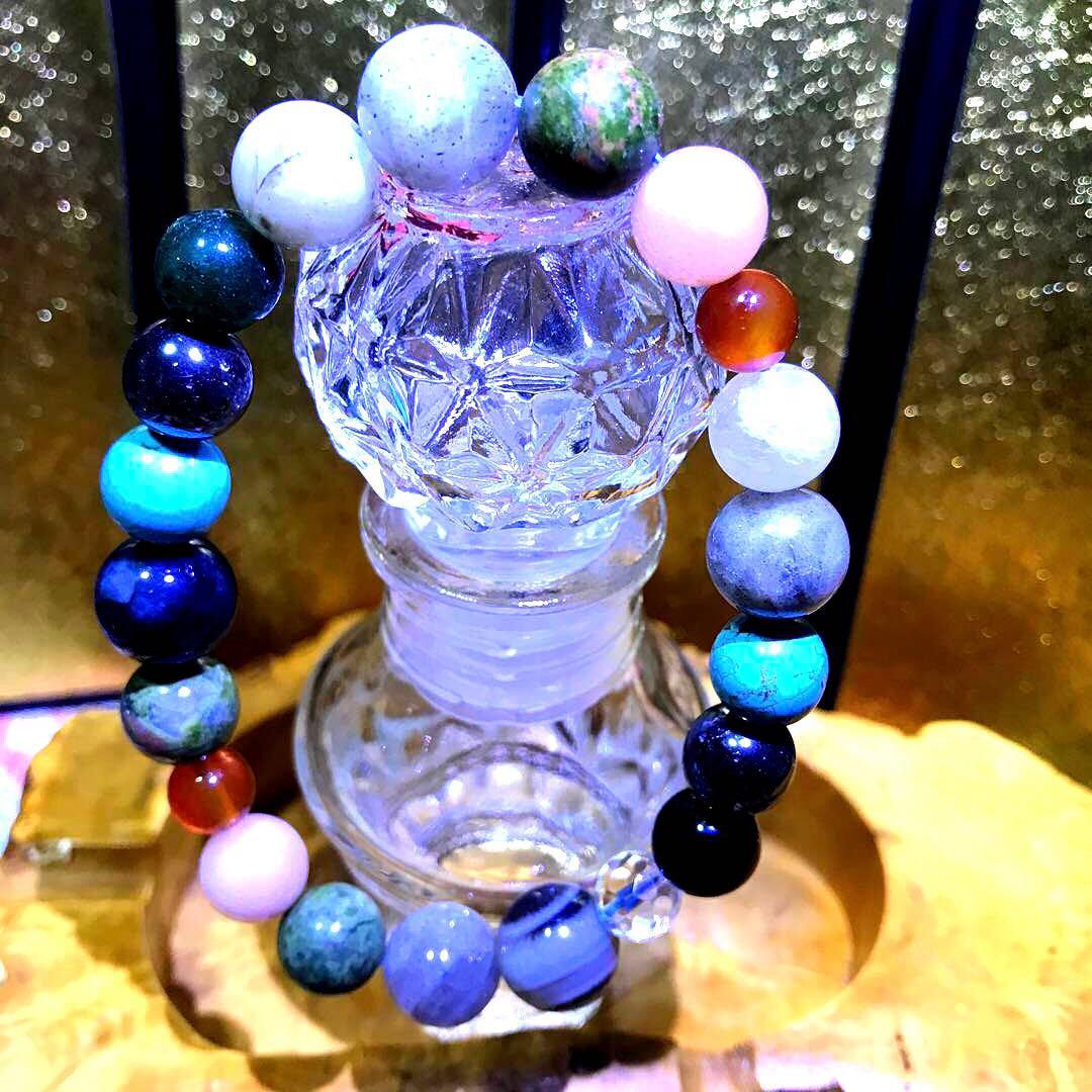 特殊ブレスレット(トレジャーハンター)天然石　心　癒し　精神守護　お守り