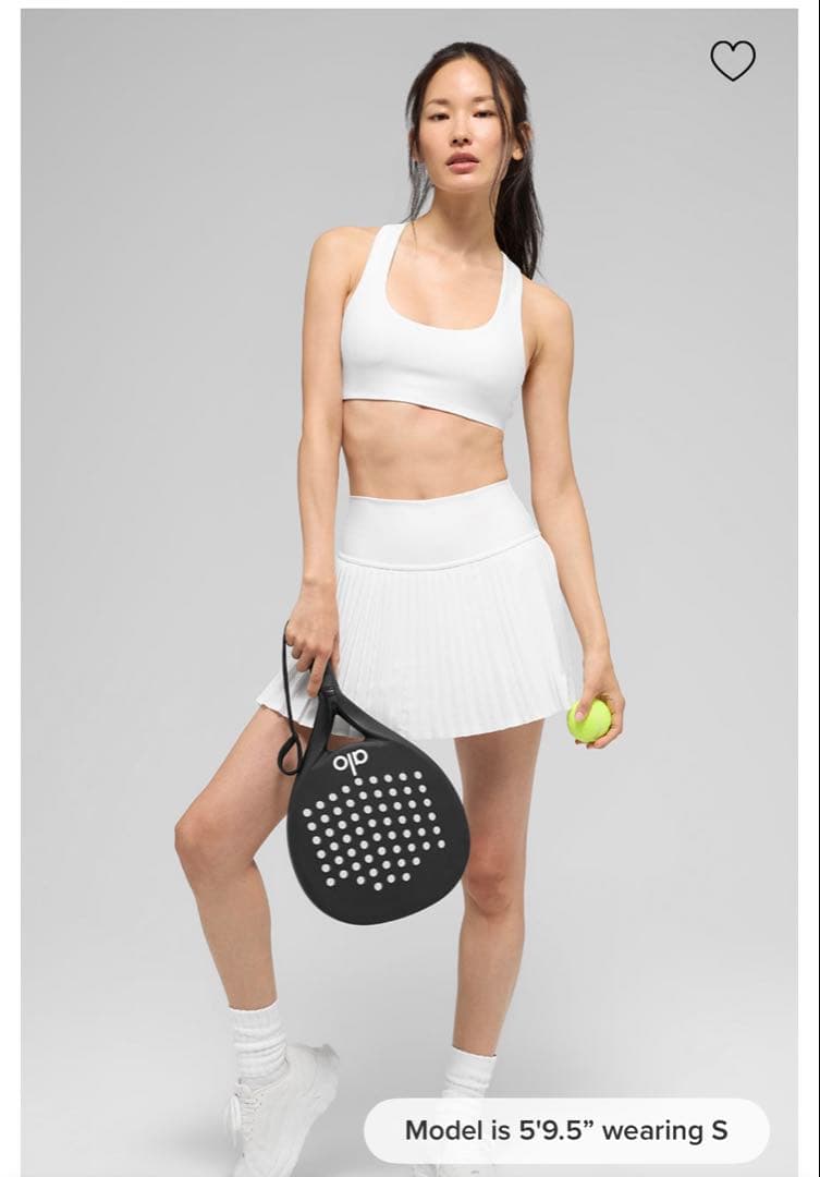 ALO yoga ホワイト プリーツスカート XSサイズ