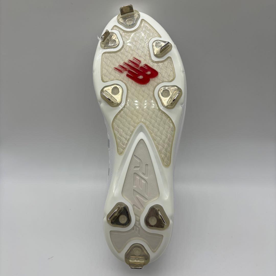 ニューバランス 野球 スパイク ホワイト 白 金具 27.5㎝ ミドルカット