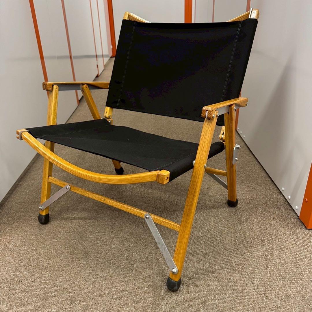 【カーミットチェア】2脚セット 木製折りたたみチェア ブラック