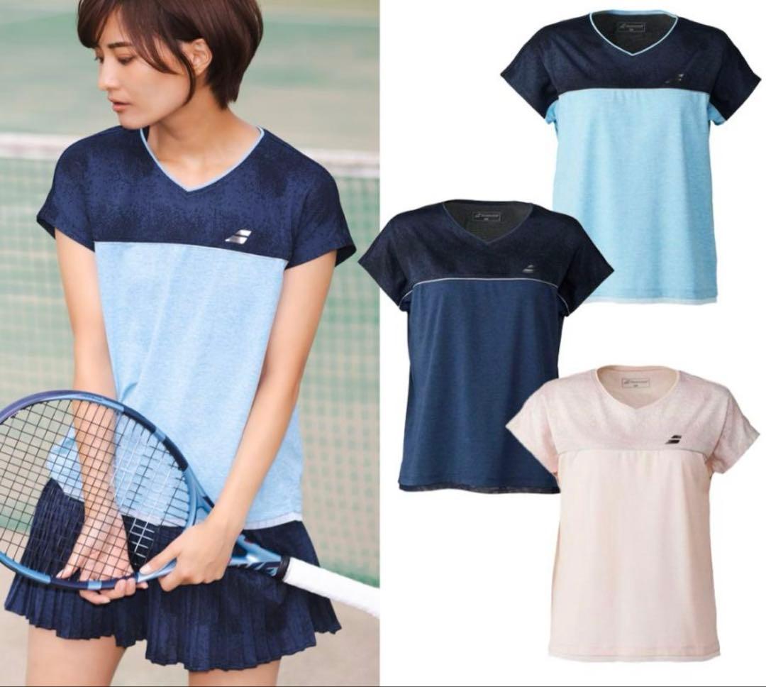 新品　Babolat Tシャツ バボラ　レディース　ウェア　ブルー
