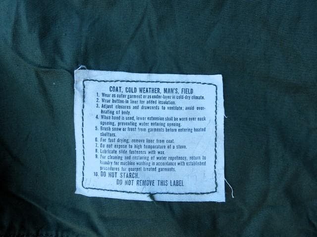 米軍実物 1971　M65 フィールドジャケット S-R　アルミ　2nd　281
