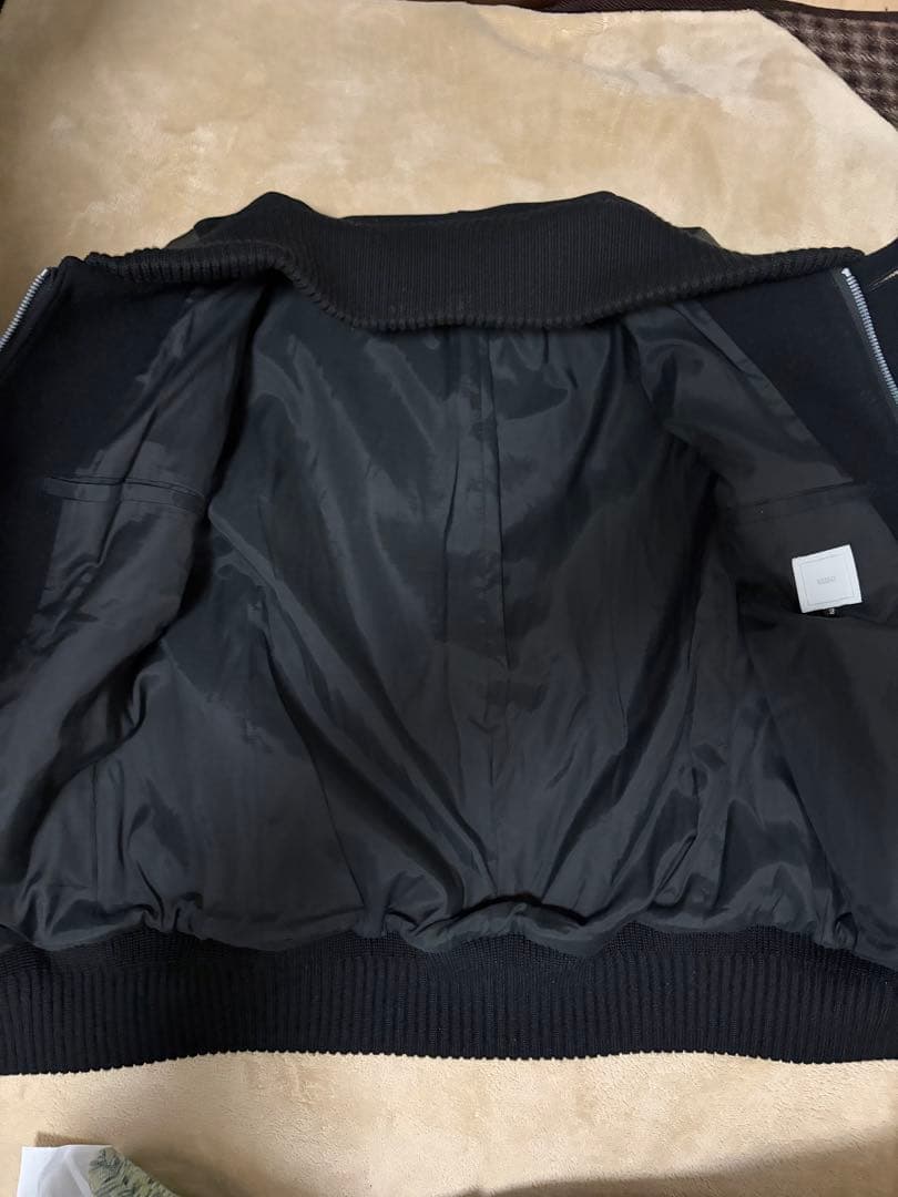【牛革、ウール】kuro Award Jacket スタジャン graphite