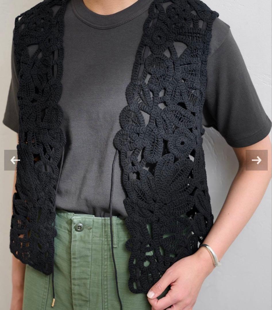 【FRAMeWORK】コットンレースエンブロイダリーベスト