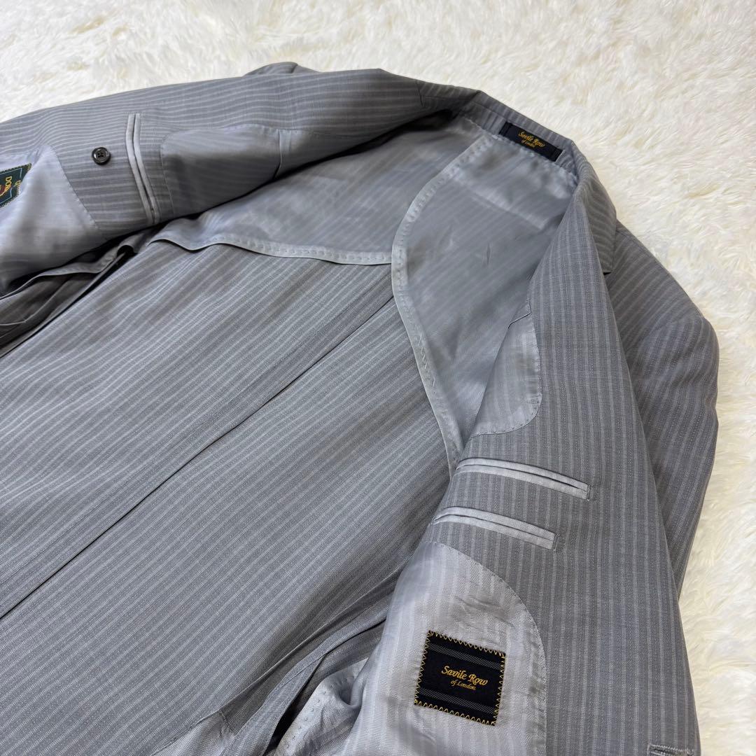 SAVILE ROW×DORMEUIL ストライプ スーツ M グレー