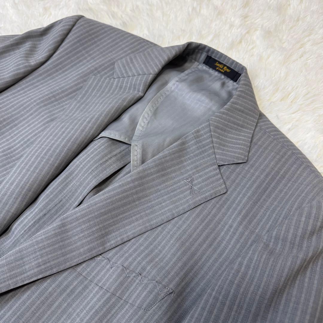 SAVILE ROW×DORMEUIL ストライプ スーツ M グレー