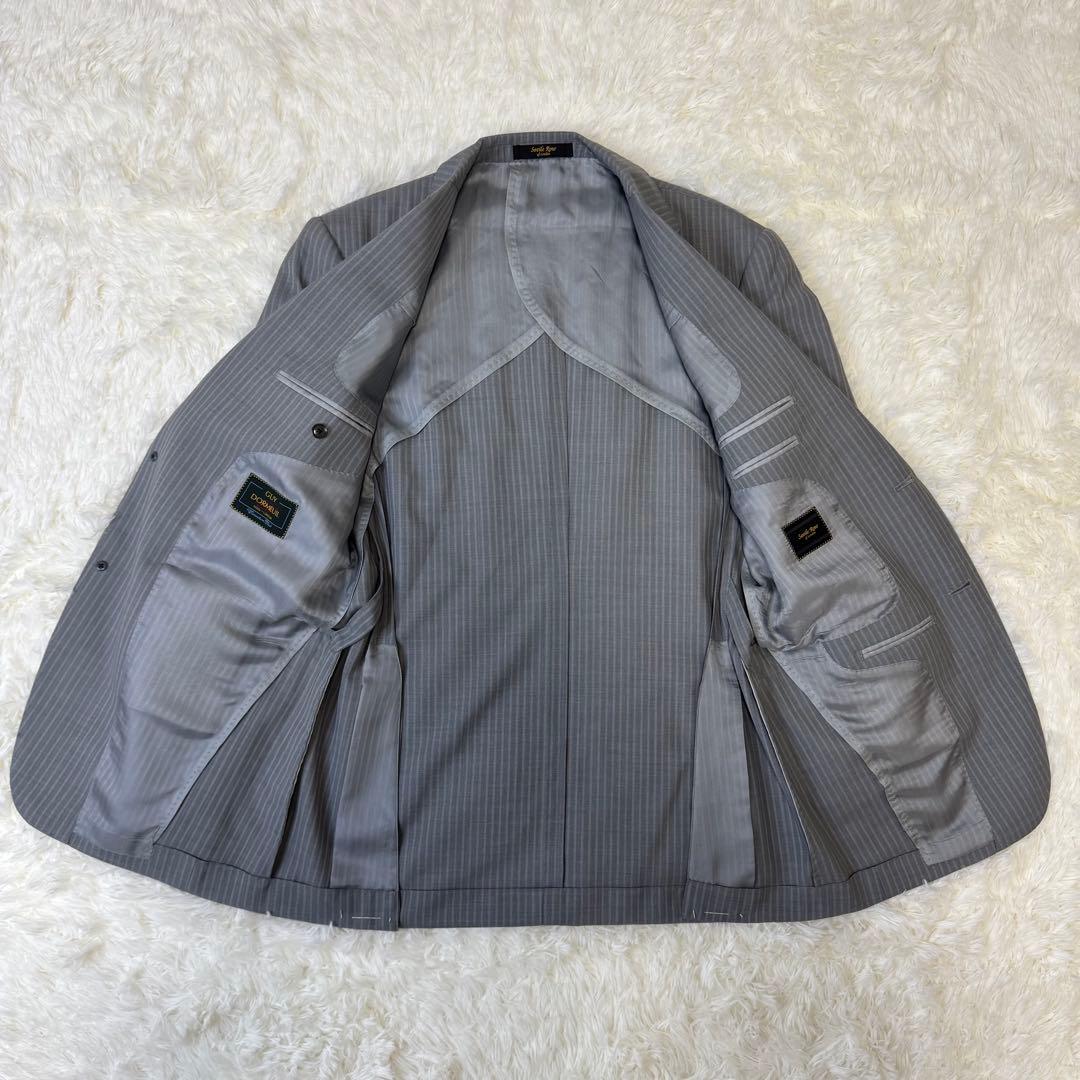 SAVILE ROW×DORMEUIL ストライプ スーツ M グレー