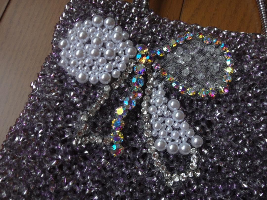 アンテプリマ　ワイヤーバッグ　キラキラリボン