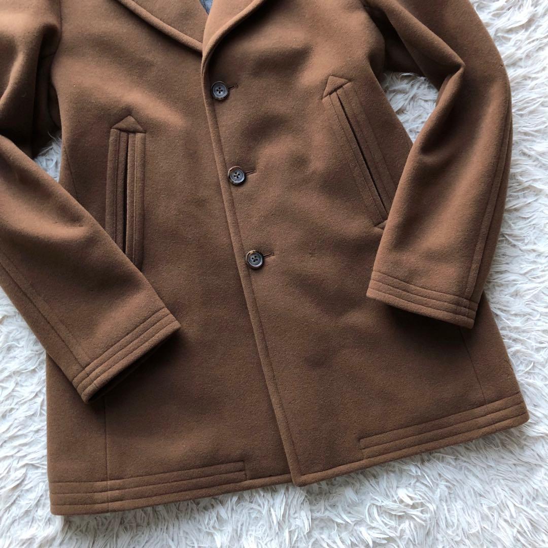 【高級ライン 超希少XL】ユナイテッドアローズ　メルトンウールコート　キャメル