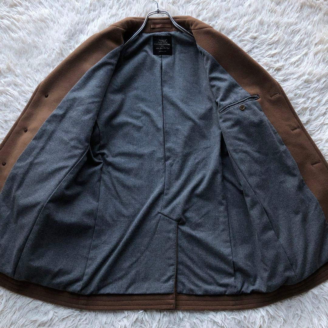 【高級ライン 超希少XL】ユナイテッドアローズ　メルトンウールコート　キャメル