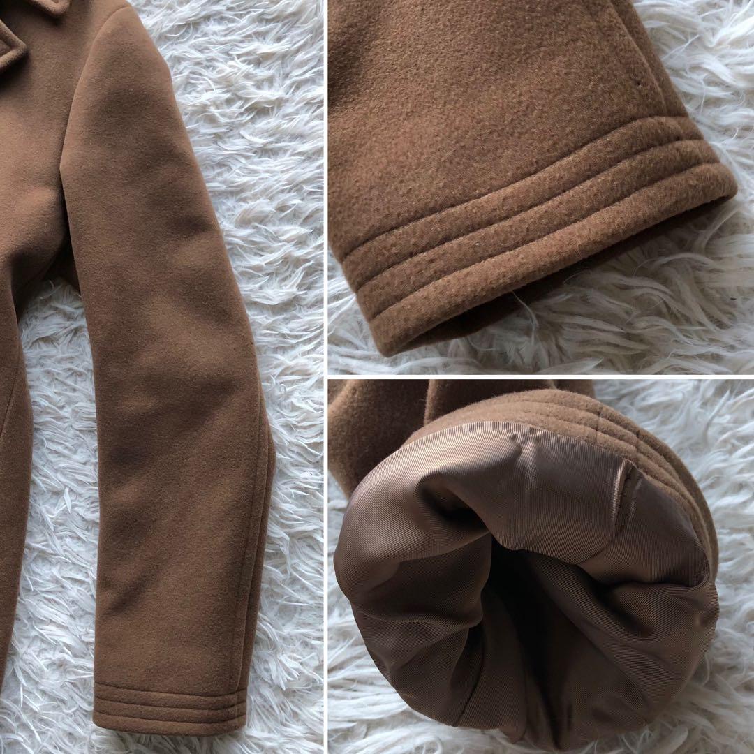 【高級ライン 超希少XL】ユナイテッドアローズ　メルトンウールコート　キャメル