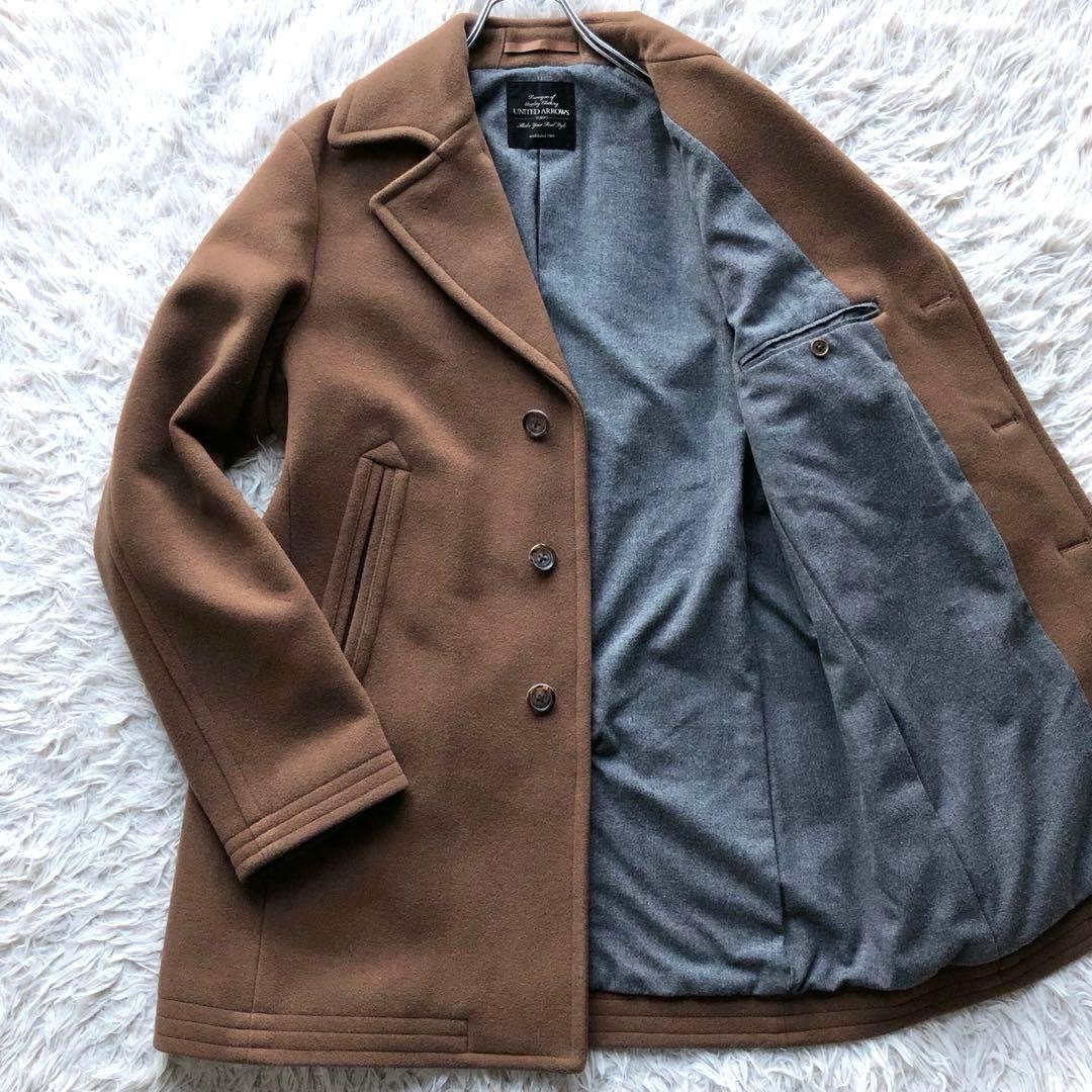 【高級ライン 超希少XL】ユナイテッドアローズ　メルトンウールコート　キャメル