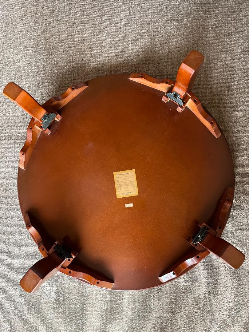 i*i様 90cm 木製ちゃぶ台 折りたたみ 円卓 丸テーブル 座卓 昭和レトロ