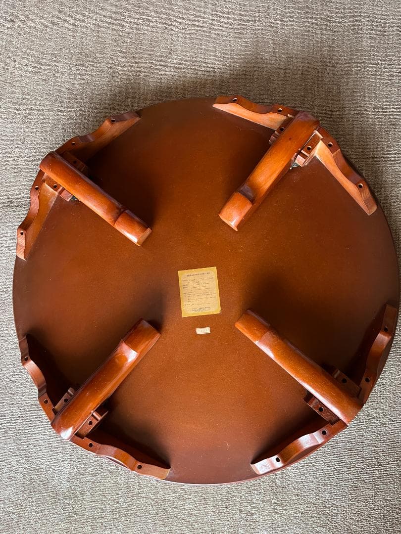 i*i様 90cm 木製ちゃぶ台 折りたたみ 円卓 丸テーブル 座卓 昭和レトロ